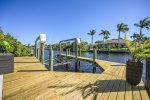 Palm View Dock and Boat Lift Great for Fishing and Boating